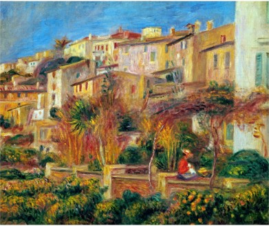 Terrace at Cagnes 1905 - Pierre Auguste Renoir Painting